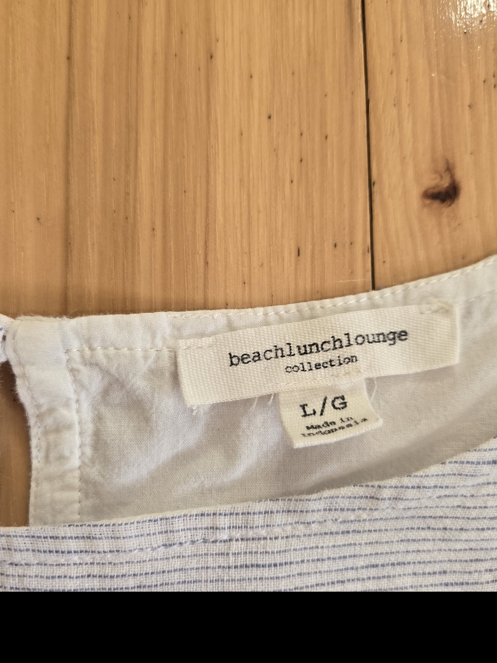 Beachlunchlounge "Alina" Striped Linen Blend Shift Dress - Picture 6 of 6
